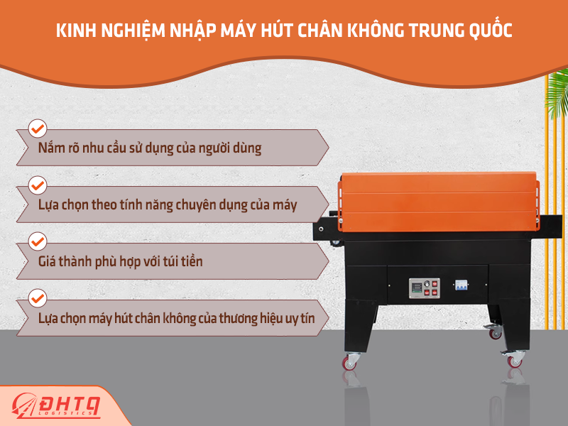 Nhập Máy hút chân không trung quốc