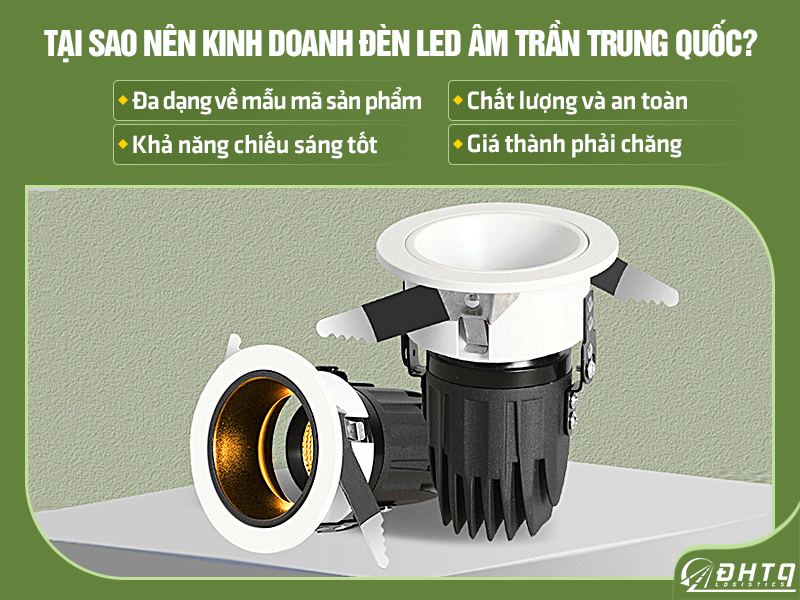 Nhập đèn led âm trần trung quốc