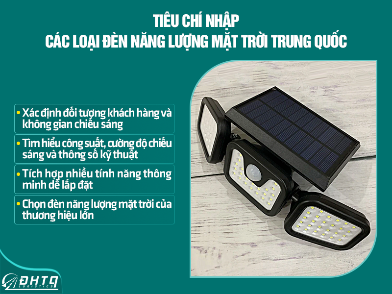 Nhập đèn năng lượng mặt trời trung quốc