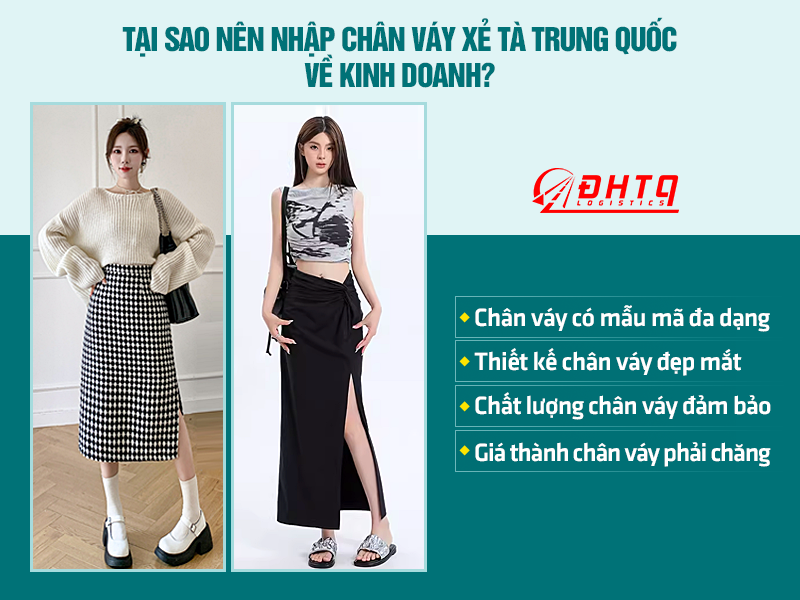 chân váy xẻ tà Trung Quốc