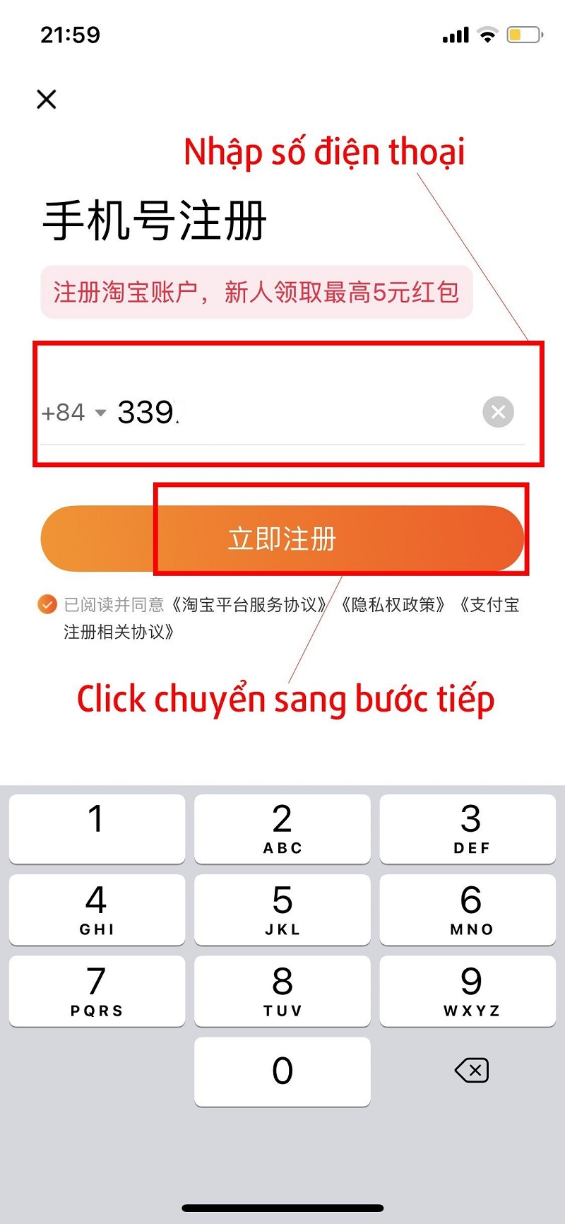cách đặt hàng taobao trên điện thoại