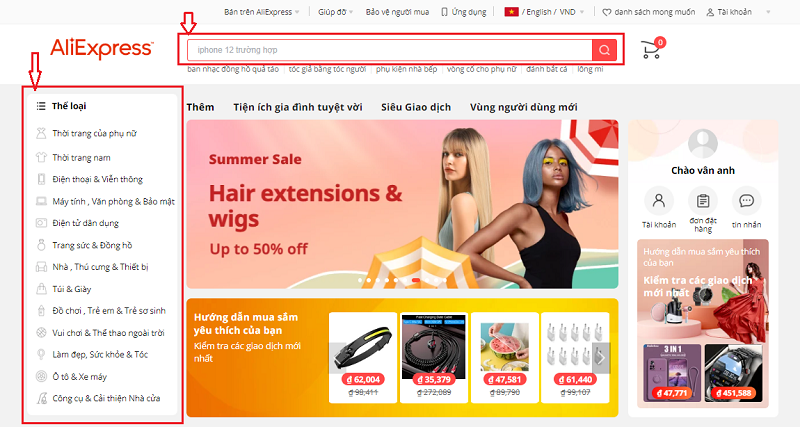 đặt hàng aliexpress