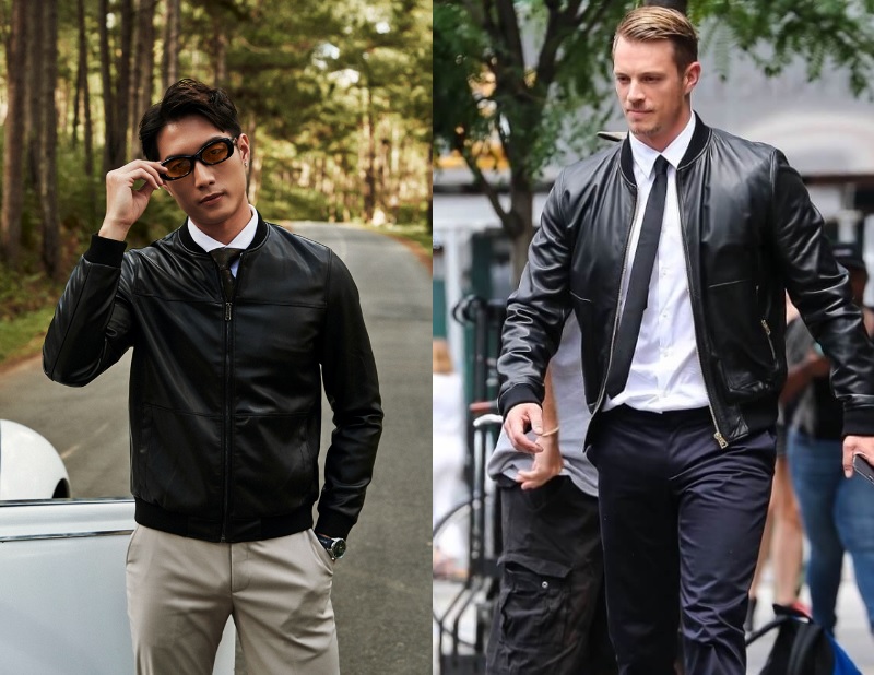 áo da nam Trung Quốc