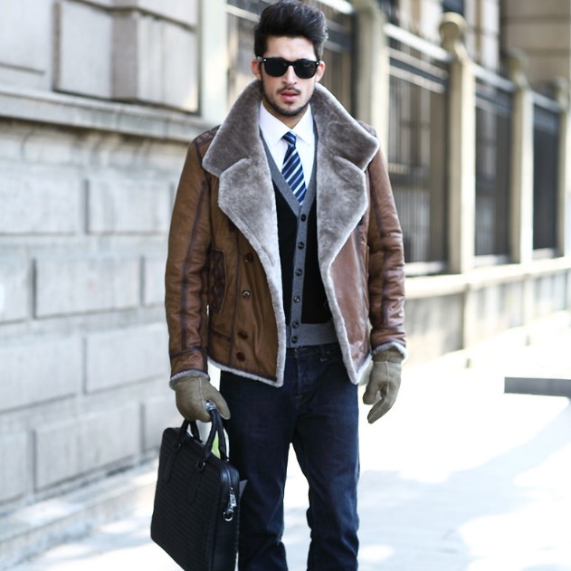 áo da nam Trung Quốc